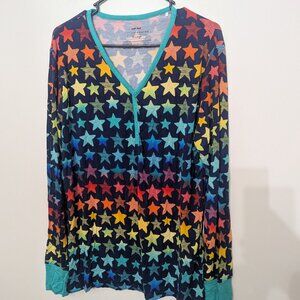 Little Sleepies Shades of Stars Mama Long Sleeve PJ Top size XL